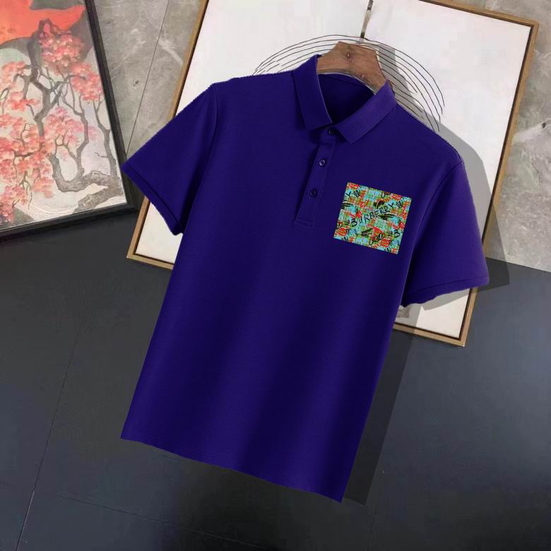 Wholesale Cheap B urberry Short Sleeve Lapel Replica T Shirts for Sale