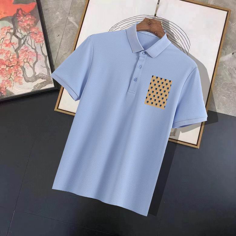 Wholesale Cheap B urberry Short Sleeve Lapel Replica T Shirts for Sale