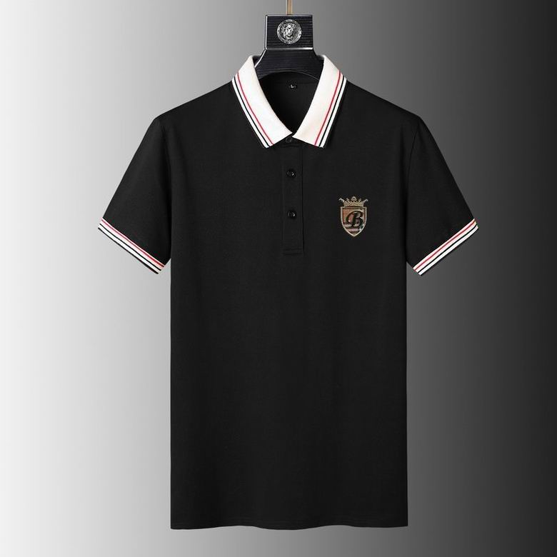 Wholesale Cheap B urberry Short Sleeve Lapel Replica T Shirts for Sale