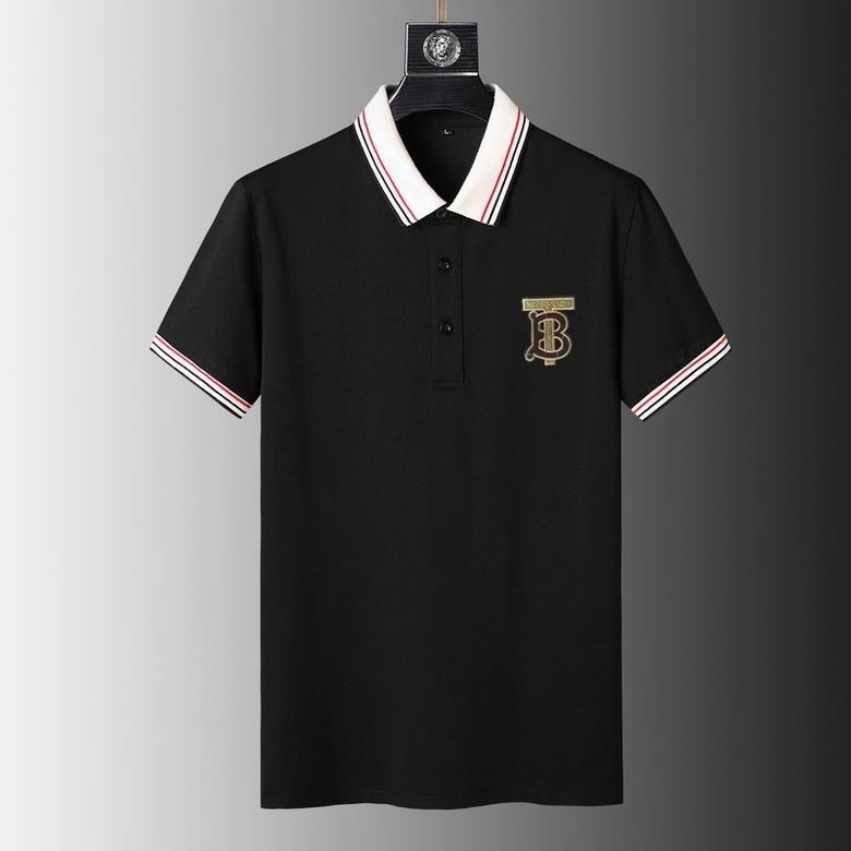 Wholesale Cheap B urberry Short Sleeve Lapel Replica T Shirts for Sale