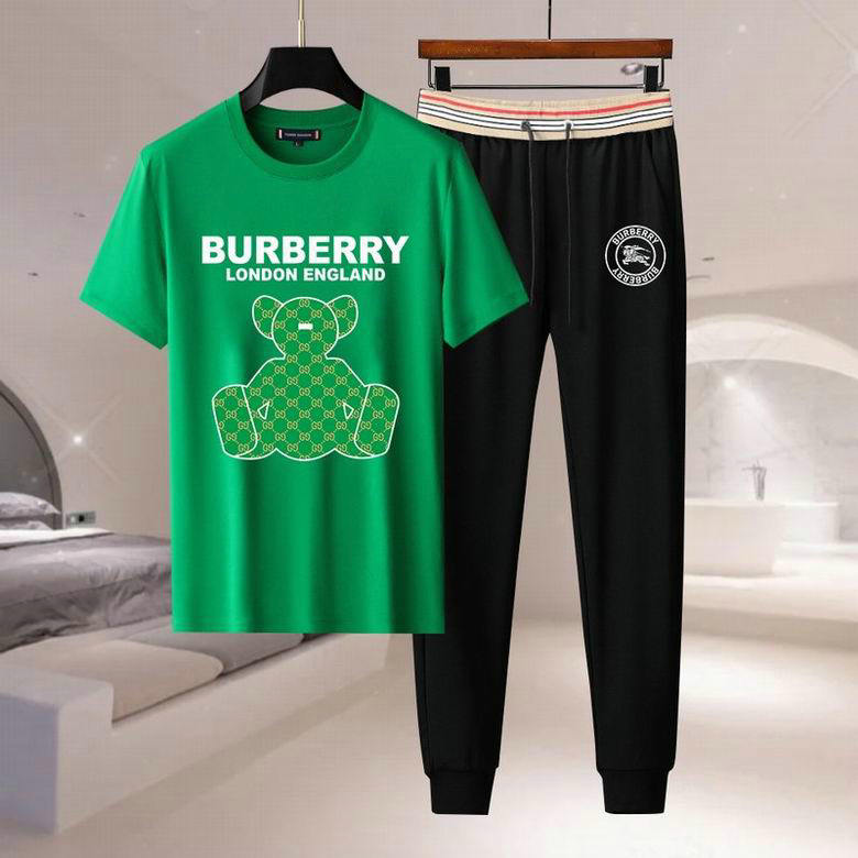 Wholesale Cheap B urberry Short Sleeve Tracksuits for Sale