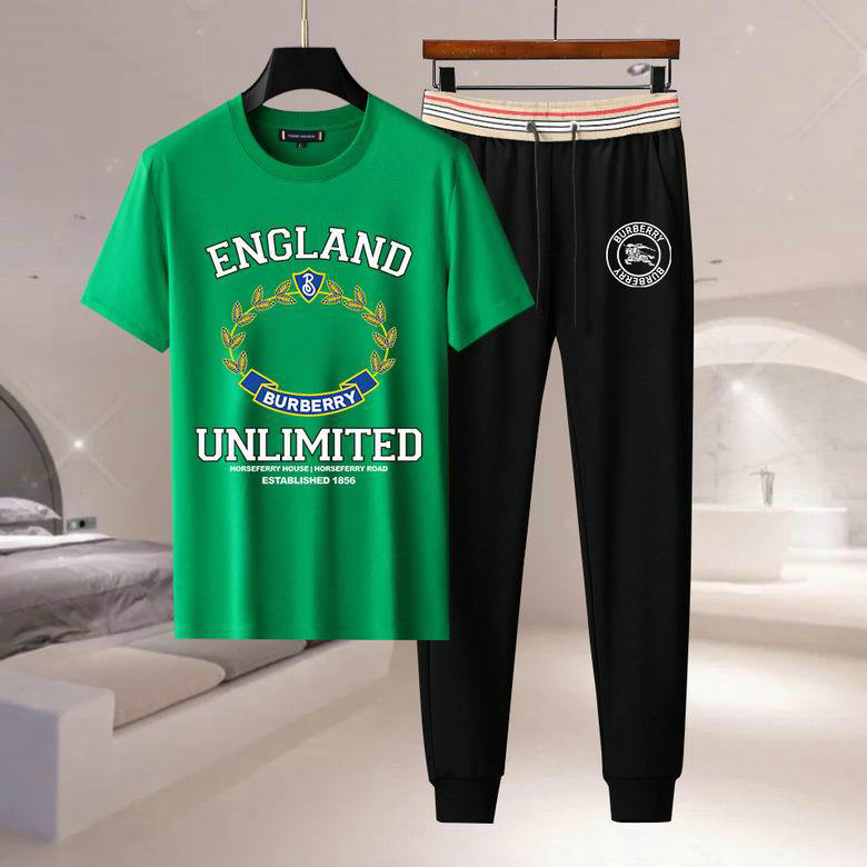 Wholesale Cheap B urberry Short Sleeve Tracksuits for Sale