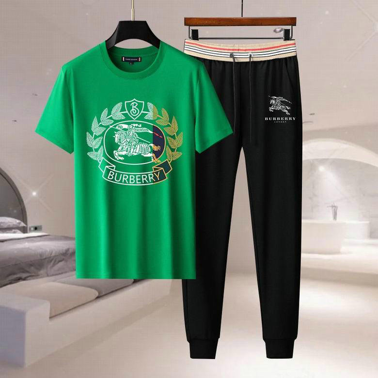 Wholesale Cheap B urberry Short Sleeve Tracksuits for Sale