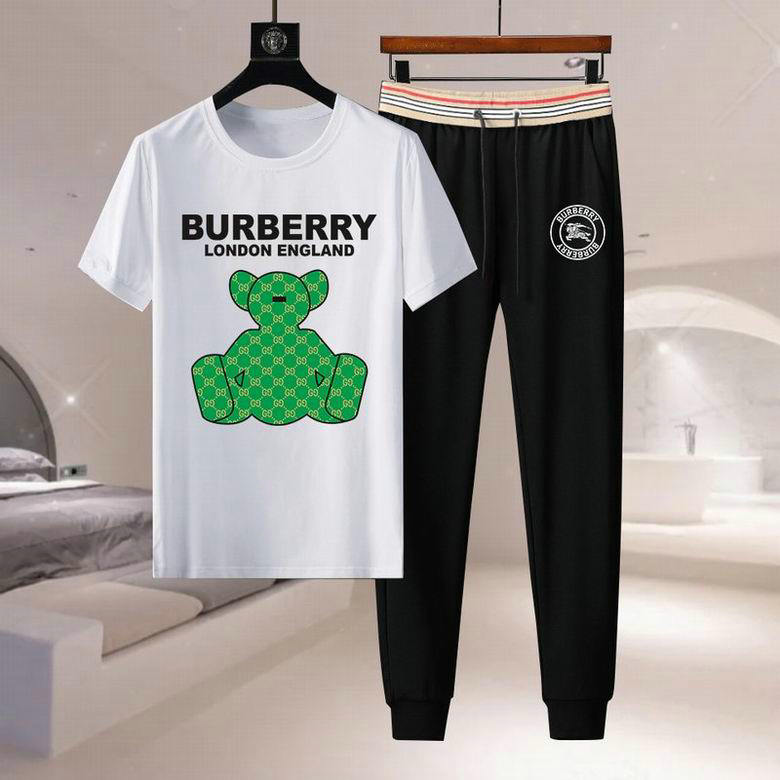 Wholesale Cheap B urberry Short Sleeve Tracksuits for Sale