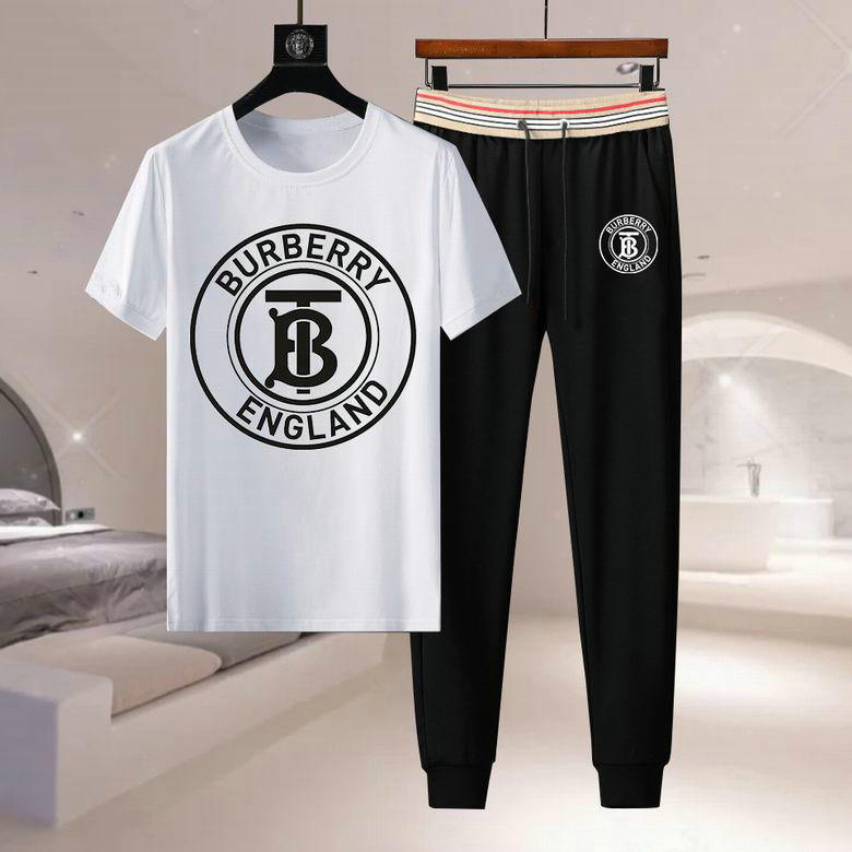 Wholesale Cheap B urberry Short Sleeve Tracksuits for Sale