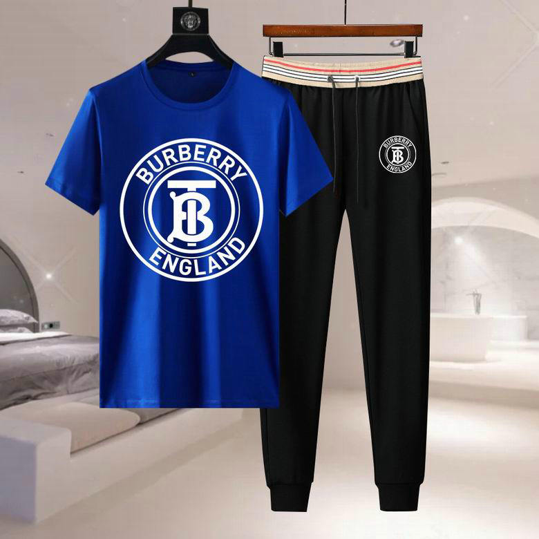 Wholesale Cheap B urberry Short Sleeve Tracksuits for Sale