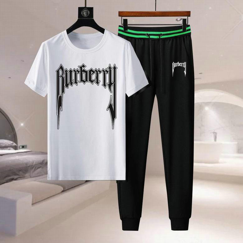 Wholesale Cheap B urberry Short Sleeve Tracksuits for Sale