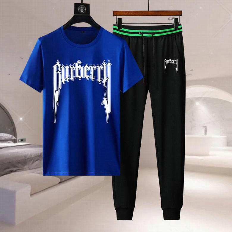 Wholesale Cheap B urberry Short Sleeve Tracksuits for Sale