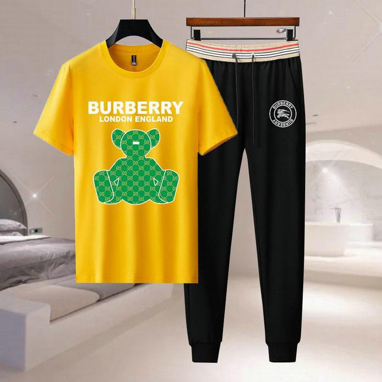 Wholesale Cheap B urberry Short Sleeve Tracksuits for Sale