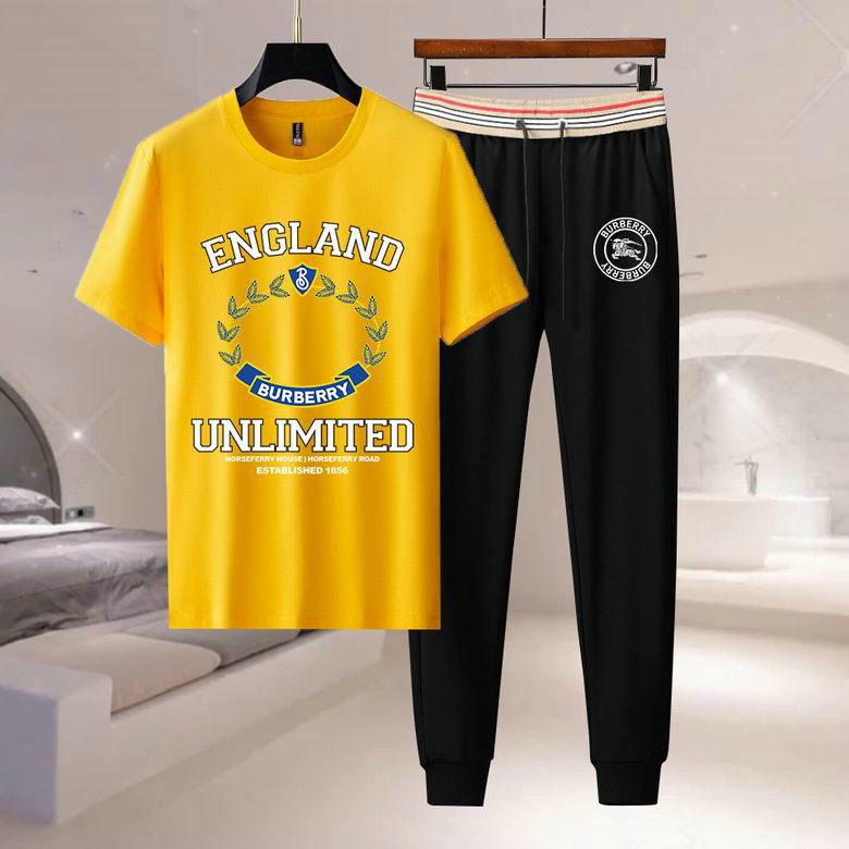 Wholesale Cheap B urberry Short Sleeve Tracksuits for Sale
