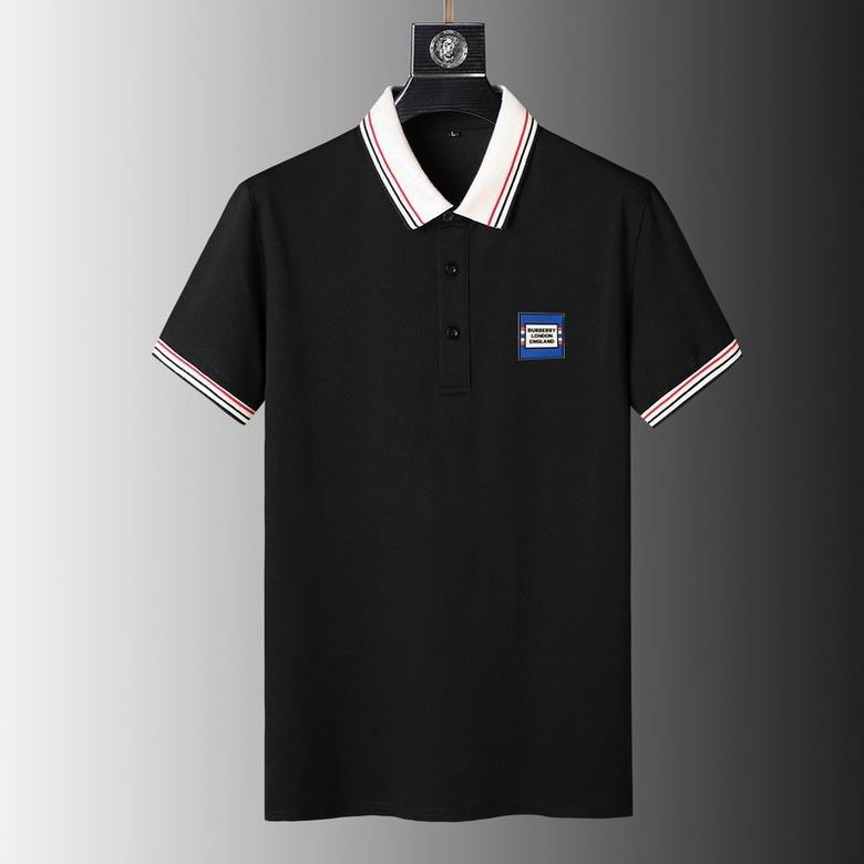 Wholesale Cheap B urberry Short Sleeve Lapel Replica T Shirts for Sale