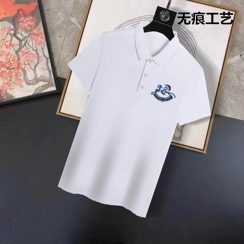 Wholesale Cheap B urberry Short Sleeve Lapel Replica T Shirts for Sale