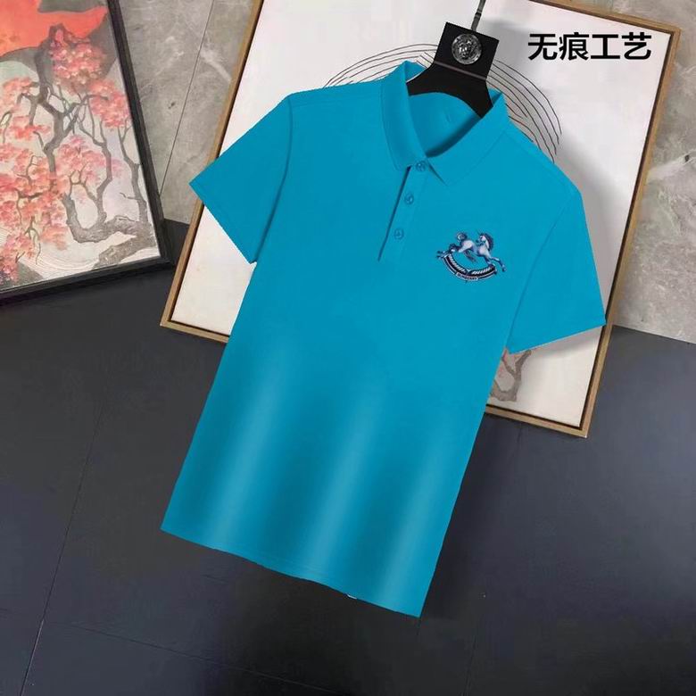 Wholesale Cheap B urberry Short Sleeve Lapel Replica T Shirts for Sale