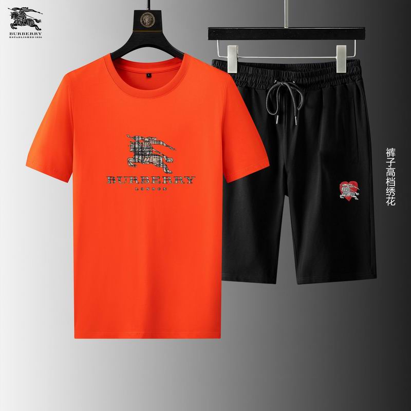 Wholesale Cheap B urberry Short Sleeve Replica Tracksuits for Sale