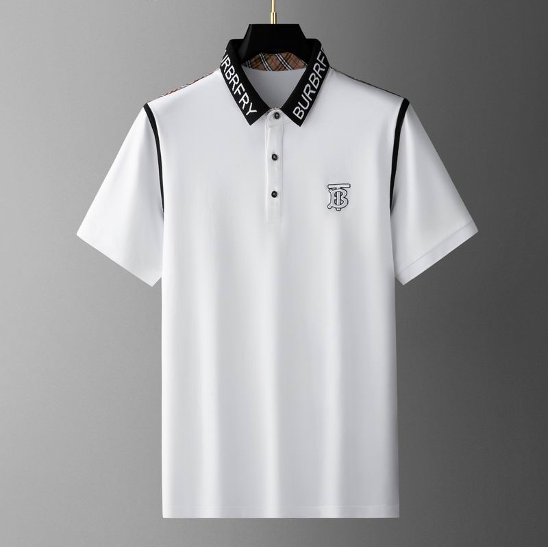 Wholesale Cheap B urberry Short Sleeve Lapel Replica T Shirts for Sale