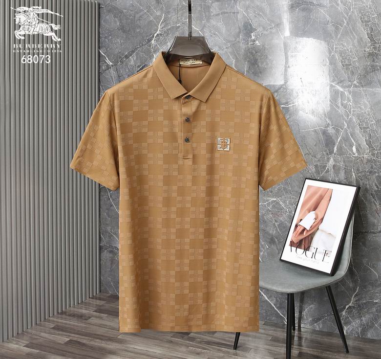 Wholesale Cheap B urberry Short Sleeve Lapel Replica T Shirts for Sale