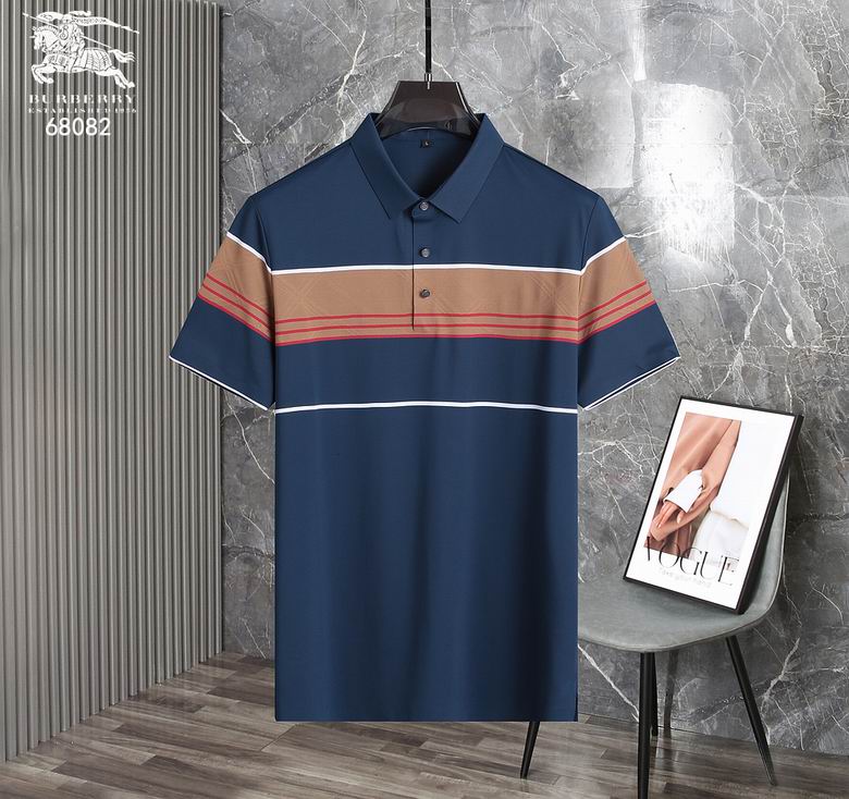 Wholesale Cheap B urberry Short Sleeve Lapel Replica T Shirts for Sale