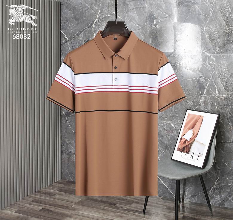 Wholesale Cheap B urberry Short Sleeve Lapel Replica T Shirts for Sale