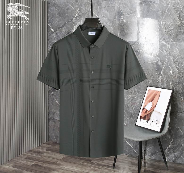 Wholesale Cheap B urberry Short Sleeve Lapel Replica T Shirts for Sale