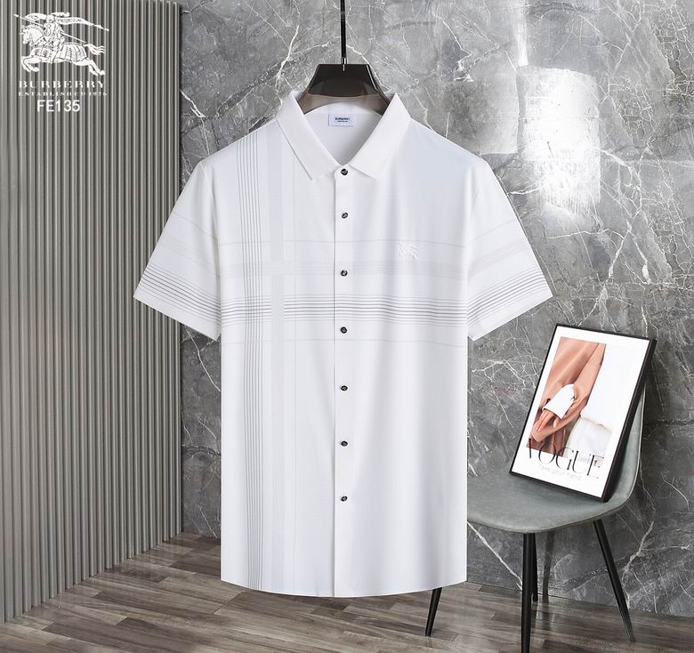 Wholesale Cheap B urberry Short Sleeve Lapel Replica T Shirts for Sale