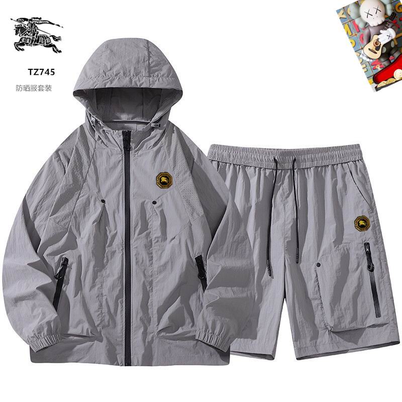 Wholesale High quality B.urberry Replica Designer Short Hooded Jackets set for Sale