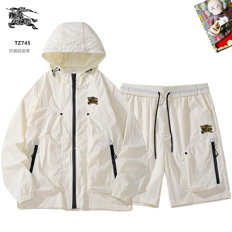 Wholesale High quality B.urberry Replica Designer Short Hooded Jackets set for Sale
