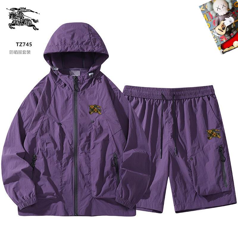 Wholesale High quality B.urberry Replica Designer Short Hooded Jackets set for Sale