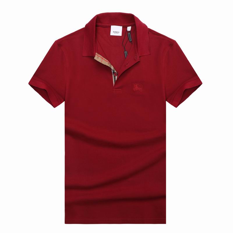 Wholesale Cheap B urberry Short Sleeve Lapel Replica T Shirts for Sale