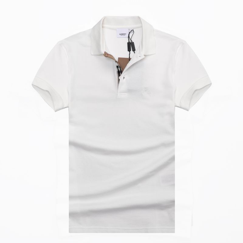Wholesale Cheap B urberry Short Sleeve Lapel Replica T Shirts for Sale