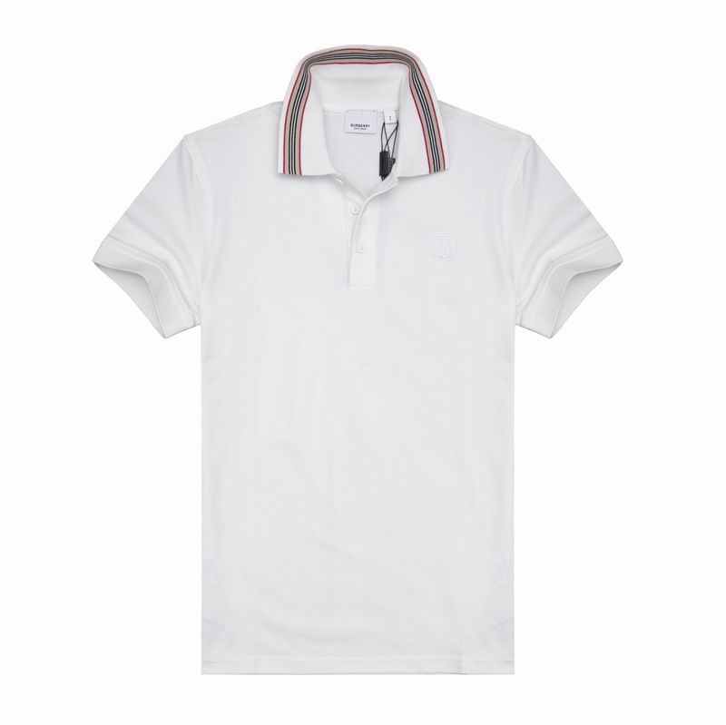 Wholesale Cheap B urberry Short Sleeve Lapel Replica T Shirts for Sale
