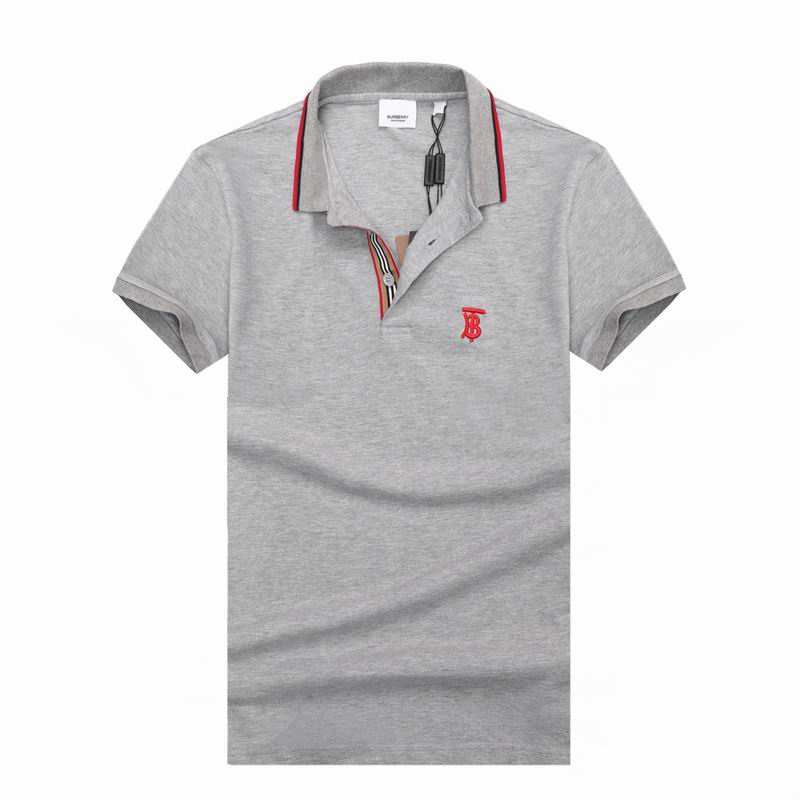 Wholesale Cheap B urberry Short Sleeve Lapel Replica T Shirts for Sale