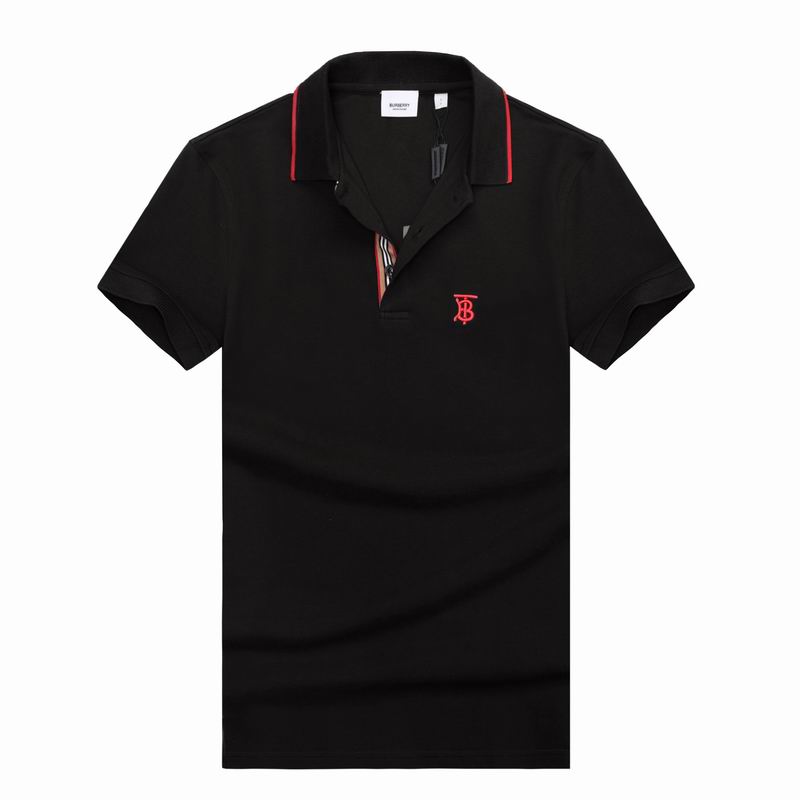 Wholesale Cheap B urberry Short Sleeve Lapel Replica T Shirts for Sale
