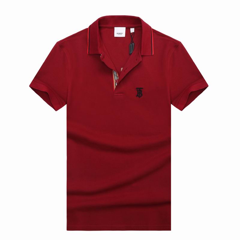Wholesale Cheap B urberry Short Sleeve Lapel Replica T Shirts for Sale