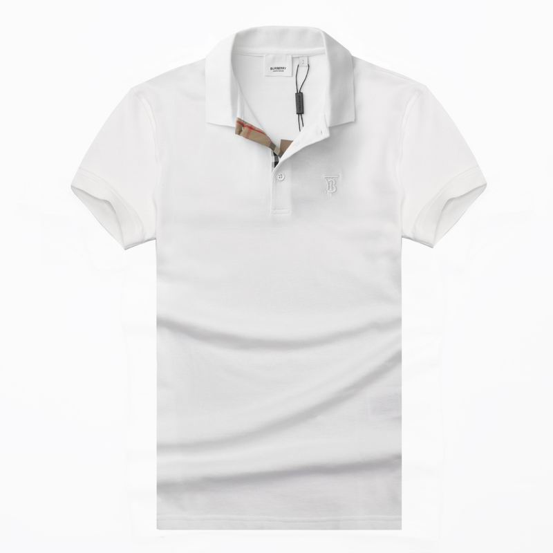 Wholesale Cheap B urberry Short Sleeve Lapel Replica T Shirts for Sale