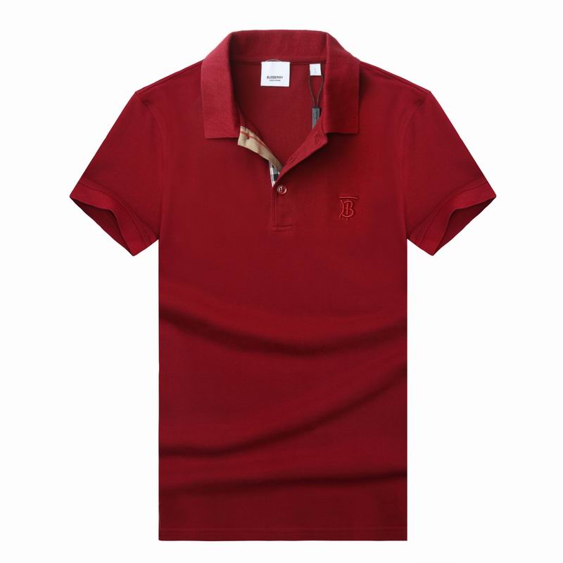 Wholesale Cheap B urberry Short Sleeve Lapel Replica T Shirts for Sale