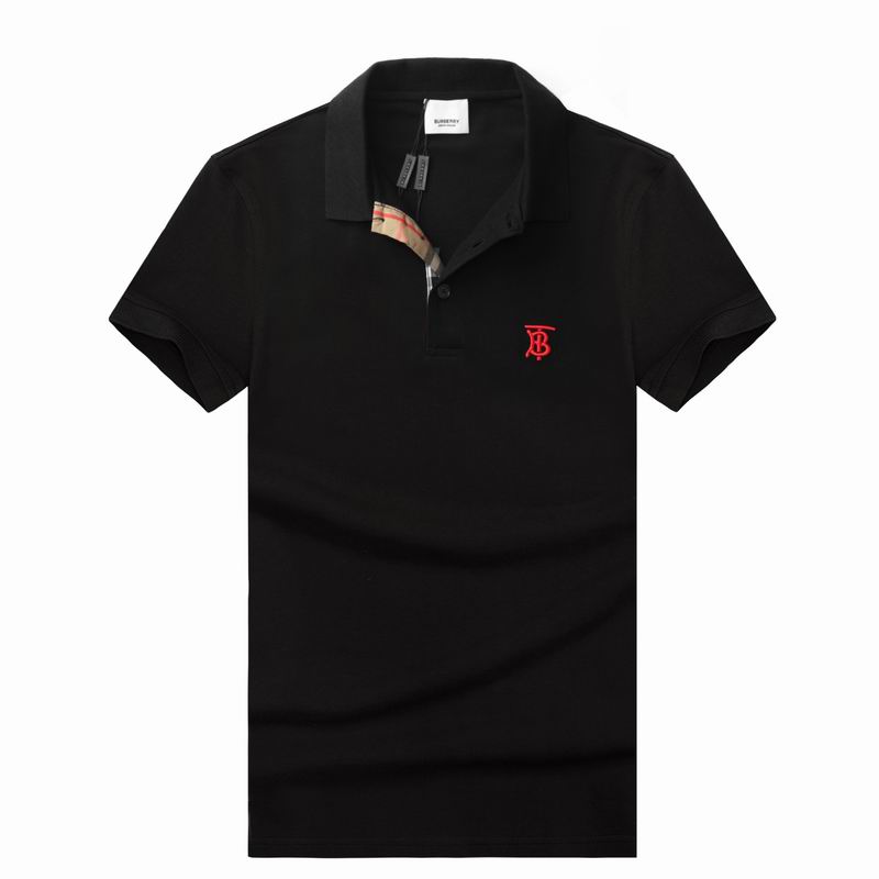 Wholesale Cheap B urberry Short Sleeve Lapel Replica T Shirts for Sale