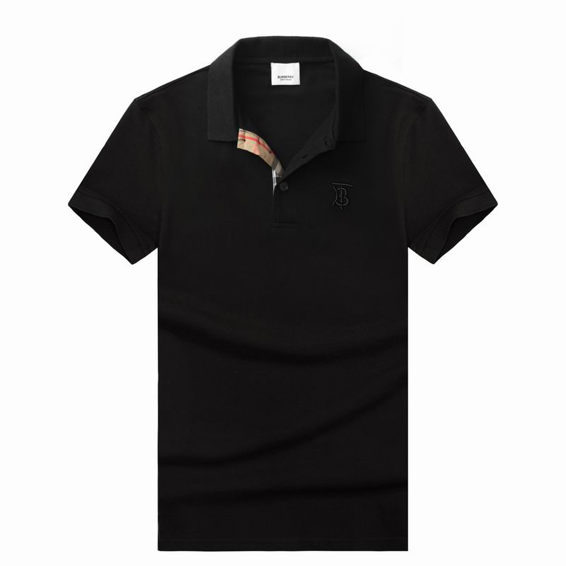 Wholesale Cheap B urberry Short Sleeve Lapel Replica T Shirts for Sale