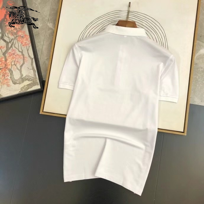 Wholesale Cheap B urberry Short Sleeve Lapel Replica T Shirts for Sale