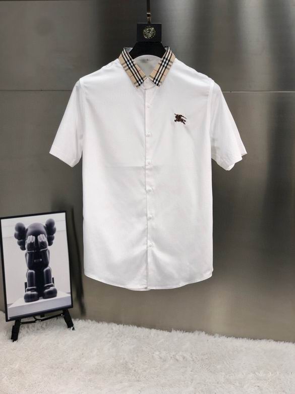 Wholesale Cheap B urberry Short Sleeve men Shirts for Sale