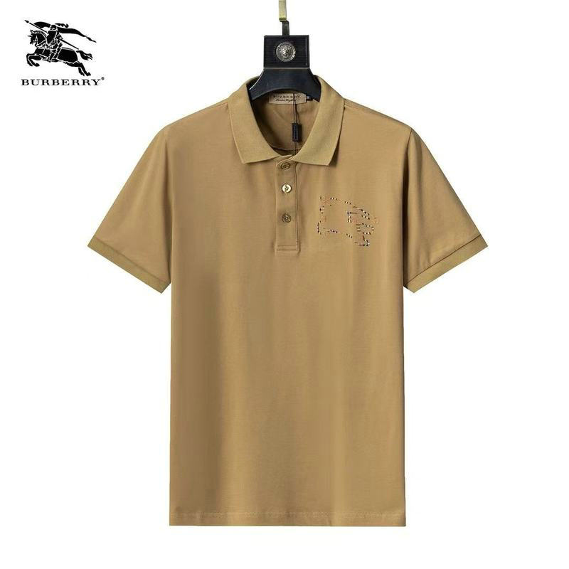 Wholesale High quality B urberry Short Sleeve Lapel men T Shirts for Sale