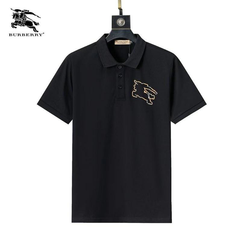 Wholesale High quality B urberry Short Sleeve Lapel men T Shirts for Sale