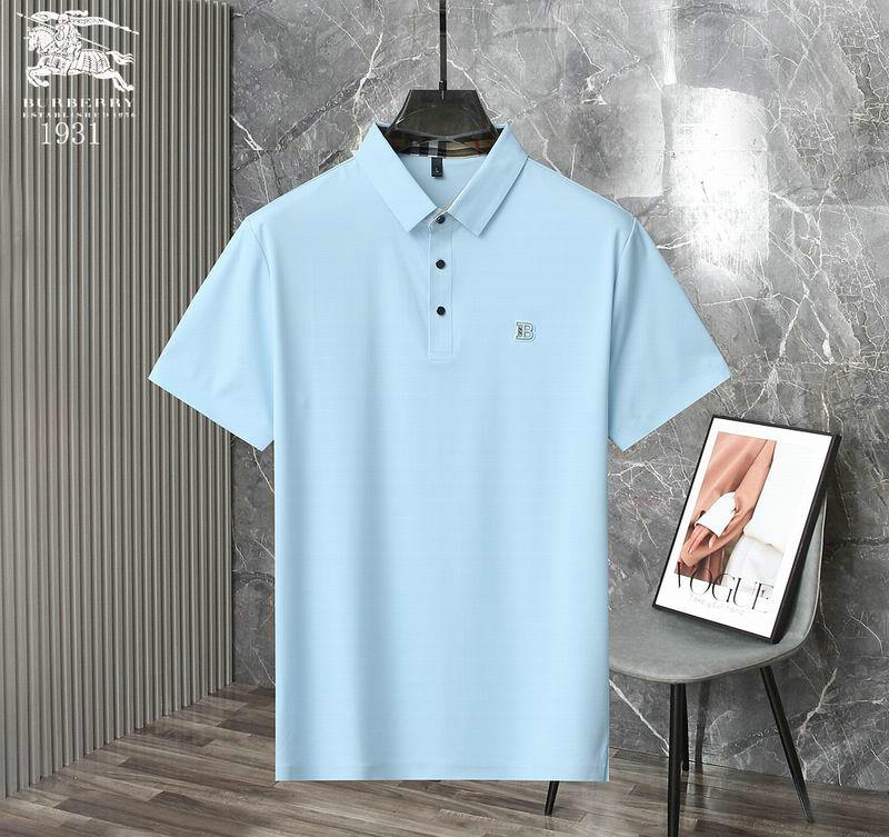 Wholesale High quality Mens B urberry Short Sleeve Lapel T Shirts for Sale