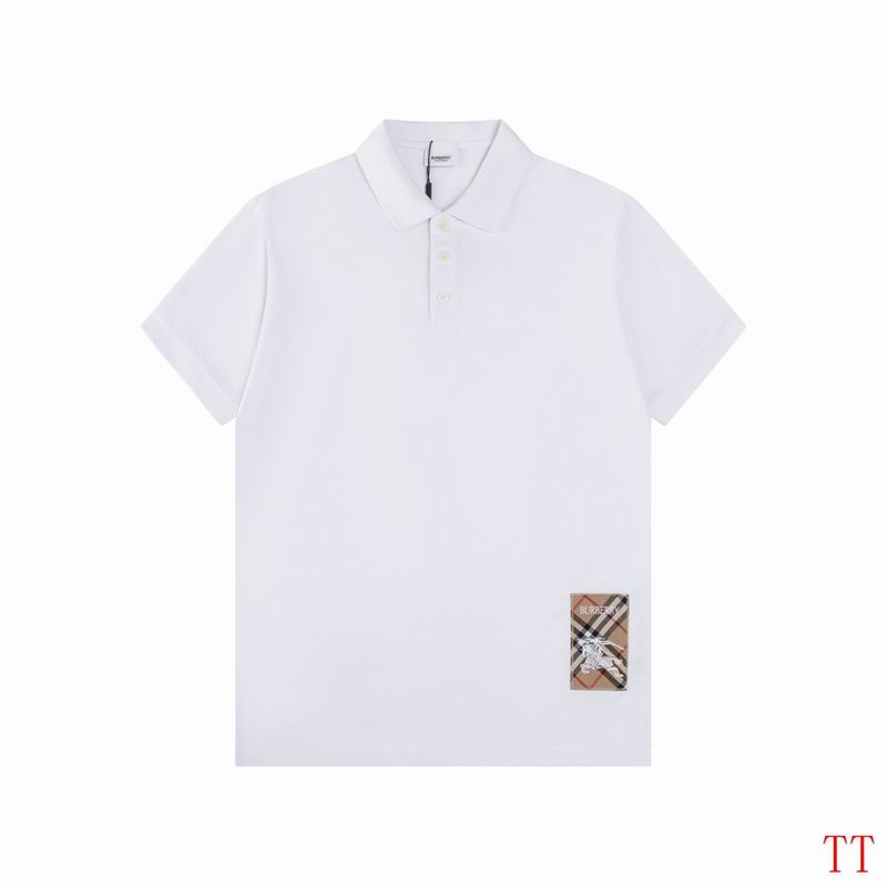 Wholesale Cheap B.urberry Short Sleeve Lapel T Shirts for sale