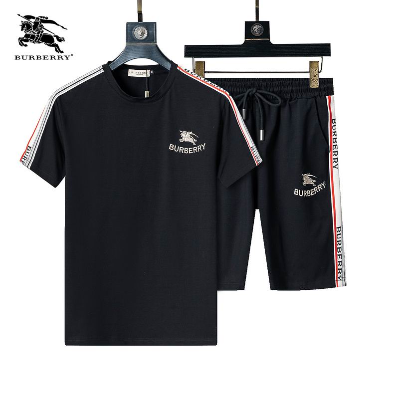 Wholesale Cheap High Quality B.urberry Short Sleeve Designer Tracksuits for Sale