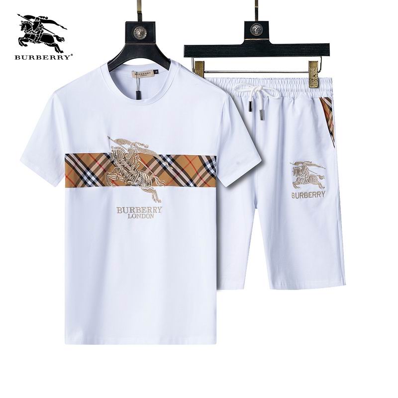 Wholesale Cheap Brands B.urberry Short Sleeve Designer Tracksuits for Sale