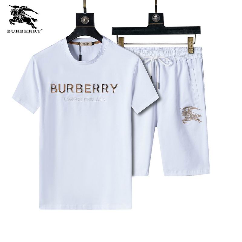 Wholesale Cheap High Quality B.urberry Short Sleeve Designer Tracksuits for Sale