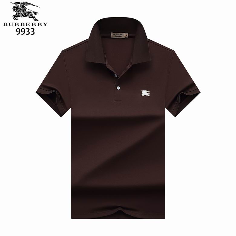 Wholesale Cheap B.urberry Short Sleeve Lapel Replica T Shirts for Sale