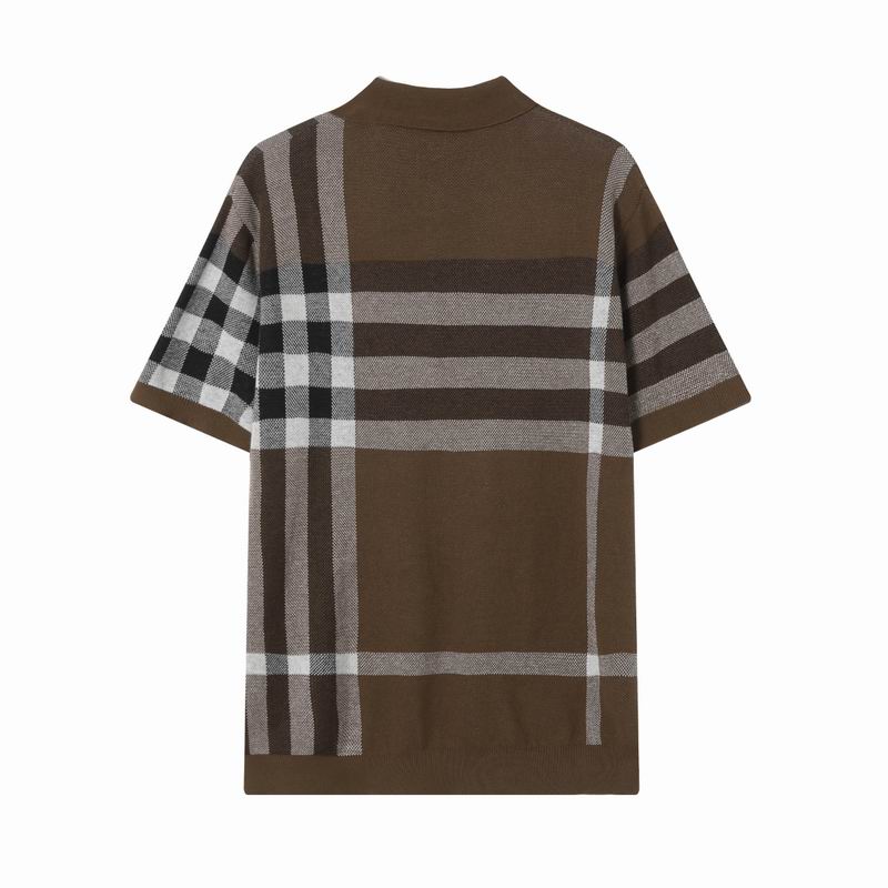 Wholesale Cheap B.urberry Short Sleeve Lapel T Shirts for sale