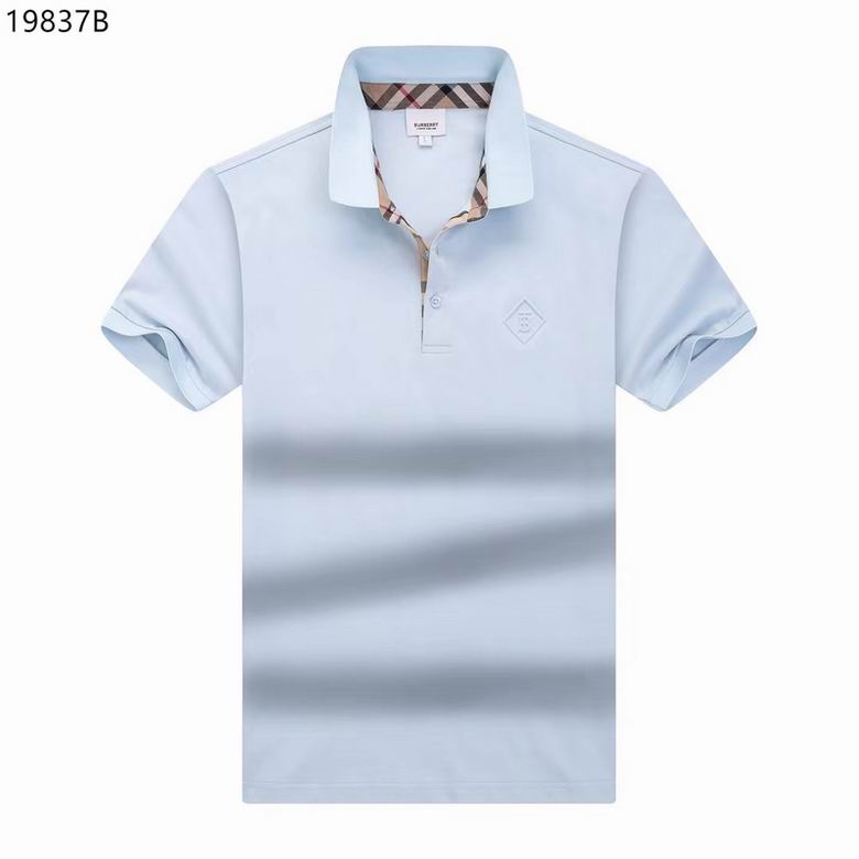 Wholesale Cheap B urberry Short Sleeve Lapel Replica T Shirts for Sale