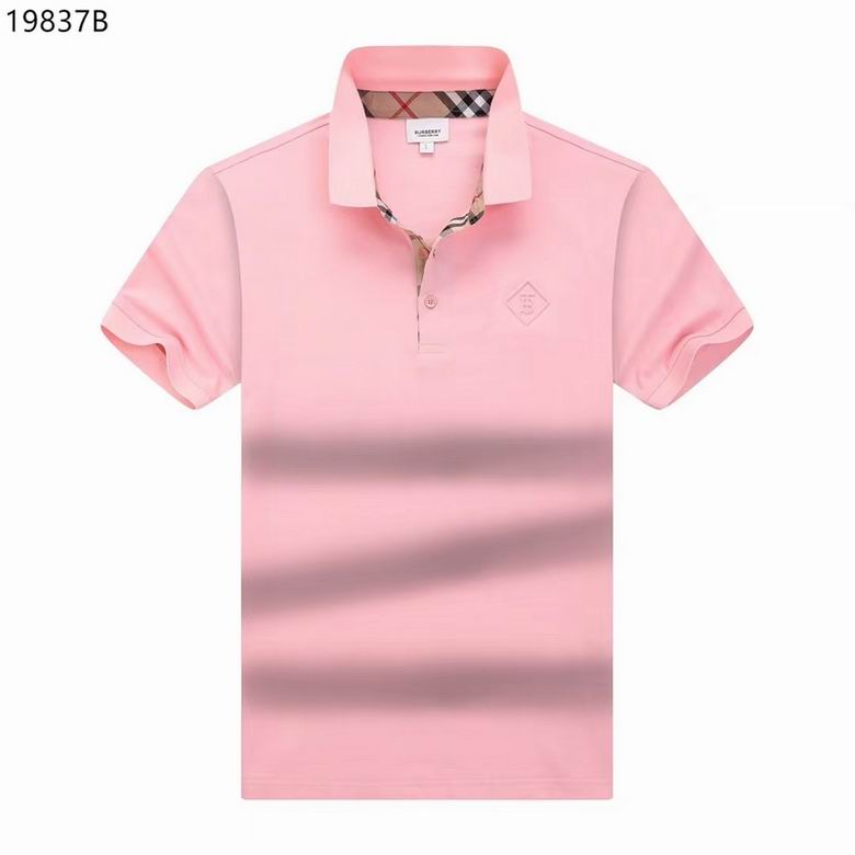 Wholesale Cheap B urberry Short Sleeve Lapel Replica T Shirts for Sale